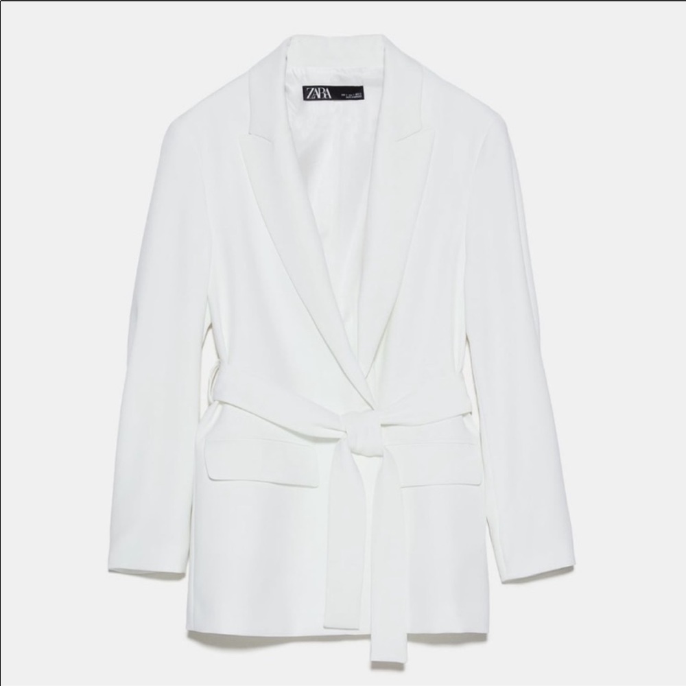 Zara belted long blazer